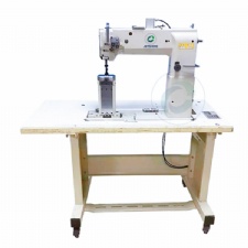 Máquina de coser para trabajos pesados de cama de poste de doble aguja